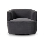 Mila Swivel Chair Henry Charcoal Front View Four Hands