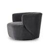 Mila Swivel Chair Henry Charcoal Side Angled View 107195-011