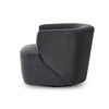 Mila Swivel Chair Henry Charcoal Side View Four Hands