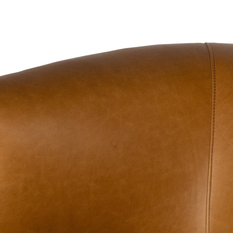 Mila Swivel Chair Osorno Camel Top Grain Leather Backrest 107195-015