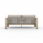 Monterey Outdoor Sofa Washed Brown/Stone Grey Back View Four Hands