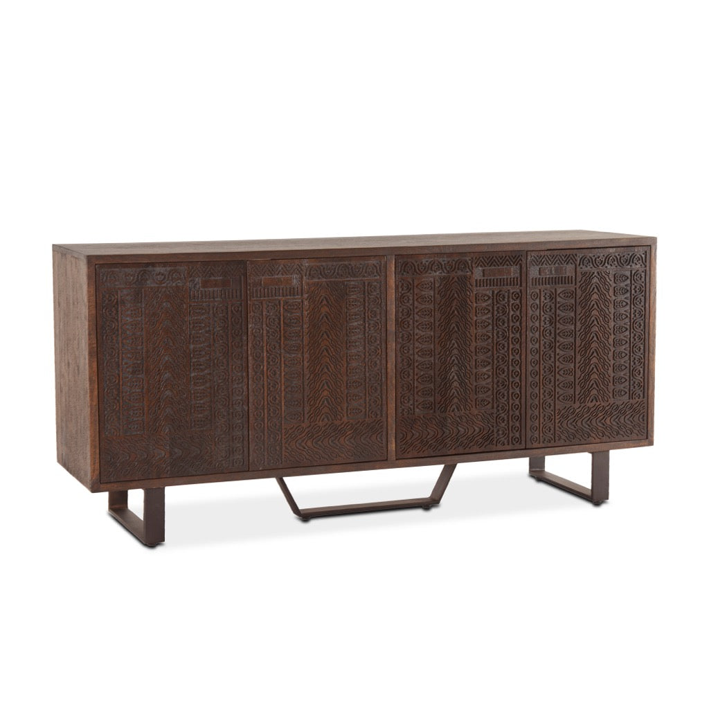 Home Trends Design Mountain Lodge Sideboard Premium Dark Walnut