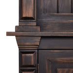 Four Hands Mr. Percy Found The Top Bookcase Aged Brown Veneer Hand Distressed Detail
