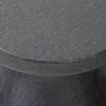 Odeon End Table Distressed Graphite Concrete Rounded Tabletop Detail 240055-001