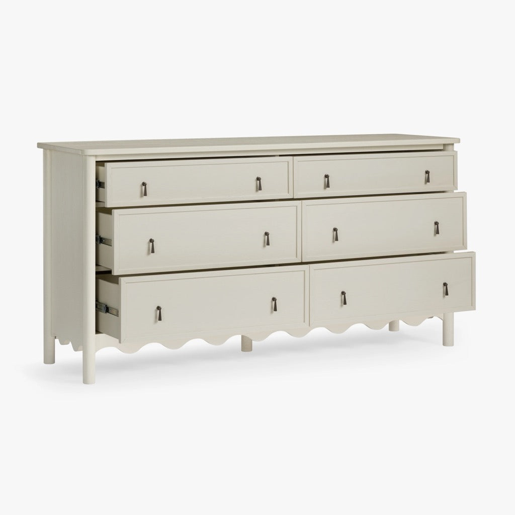 cream dresser chest Elegant Cream Patterned 3-Drawer Dresser
