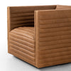 Padma Swivel Chair Eucapel Cognac Horizontal Top Grain Eucapel Leather Channeling 237461-002
