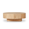 Posta Coffee Table Gold Guanacaste Veneer Side View Four Hands