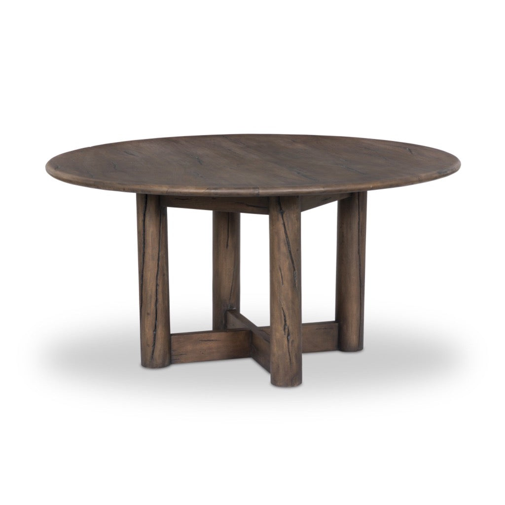 Rohan Dining Table Antique Belgium Bleach Angled View 237946-002