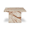 Romano Coffee Table Desert Taupe Marble Side View 237772-001