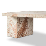 Romano Coffee Table Desert Taupe Marble Thick Legs Four Hands