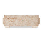 Romano Console Table Desert Taupe Marble Top View 237777-001