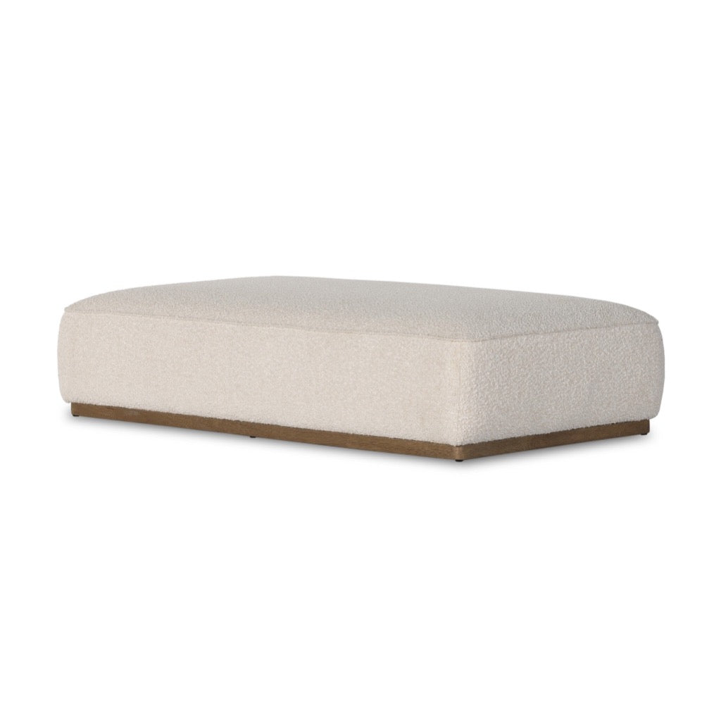 Sinclair Cocktail Ottoman Knoll Natural Angled View 236096-006