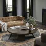 Sparrow Coffee Table Ashen Oak Resawn Staged View in Living Room 240088-001
