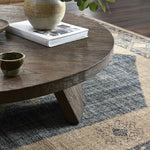 Four Hands Sparrow Coffee Table Ashen Oak Resawn Staged View