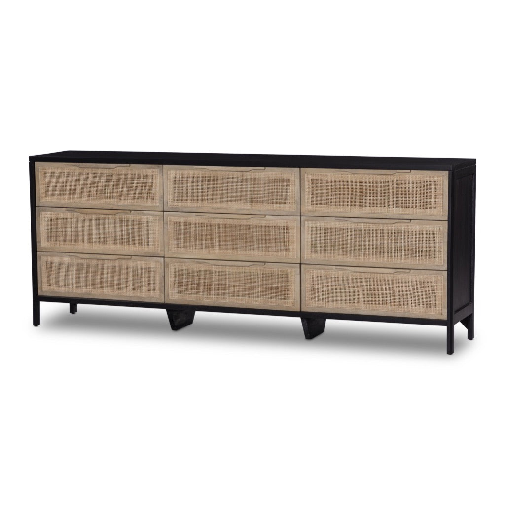 Sydney 9 Drawer Dresser - Black Wash Sydney 9 Drawer Dresser - Black Wash