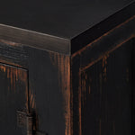 The Humptulips River Moonshine Cabinet Distressed Burnt Black Veneer Antique Look