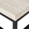 The Rectangular Coffee Table White Travertine Tabletop Four Hands