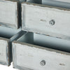 The "You Will Need a Lot Of Hinges" Cabinet Distressed Grey Blue Open Drawers 238292-002