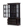 Four Hands The "You Will Need a Lot Of Hinges" Cabinet Distressed Burnt Black Veneer Open Cabinets
