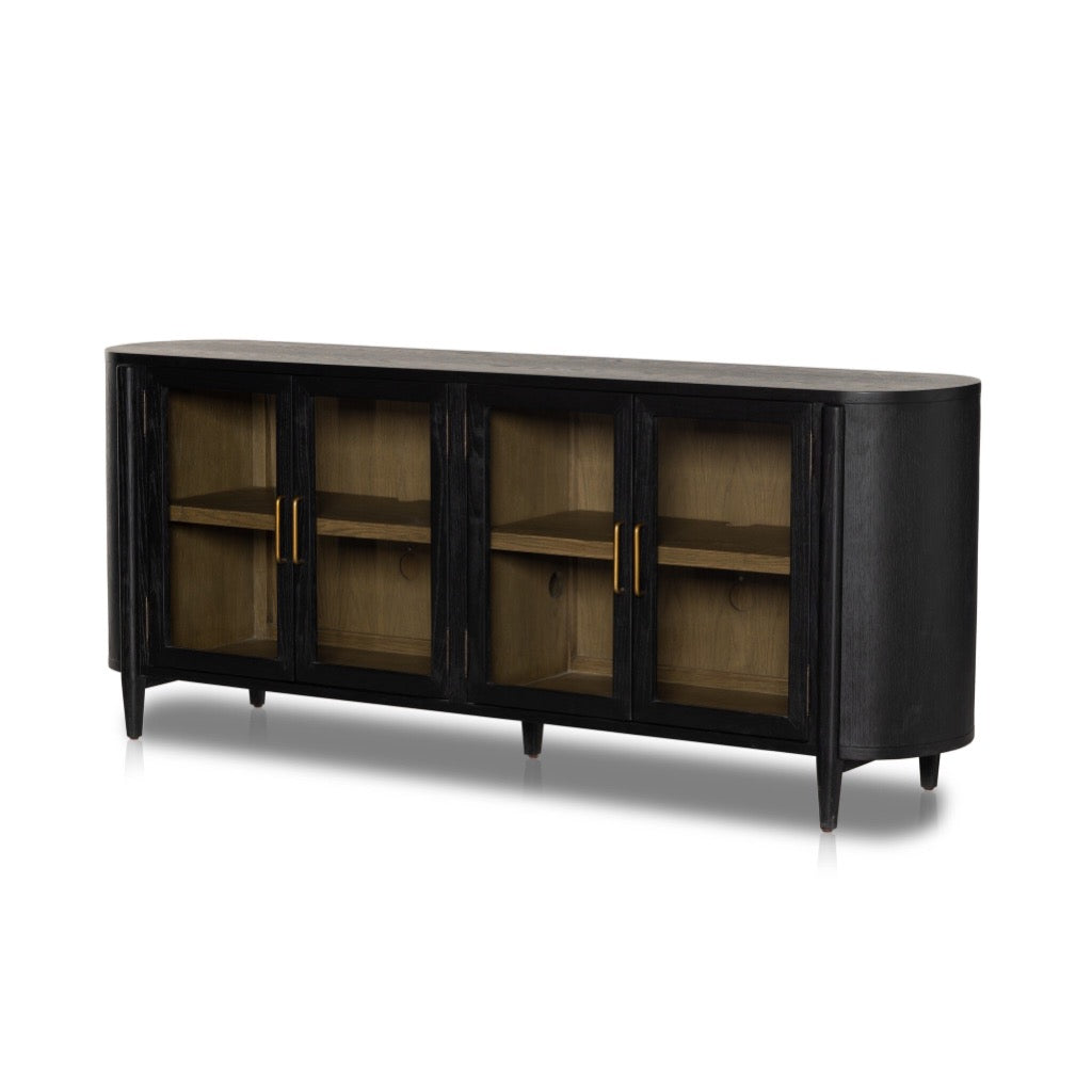 Tolle Sideboard Drifted Matte Black Angled View 234883-001