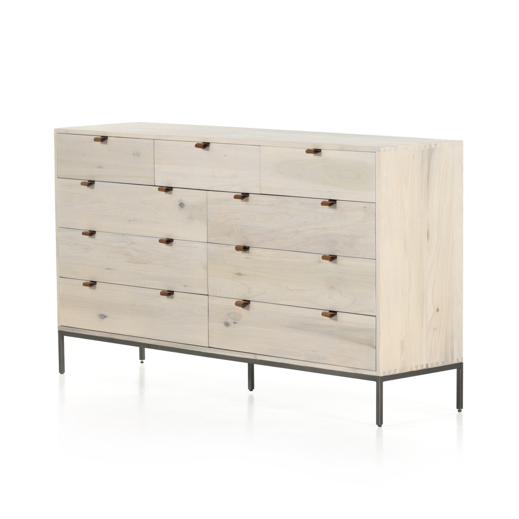 Four Hands Trey 9 Drawer Dresser - Dove Poplar – Artesanos Design ...