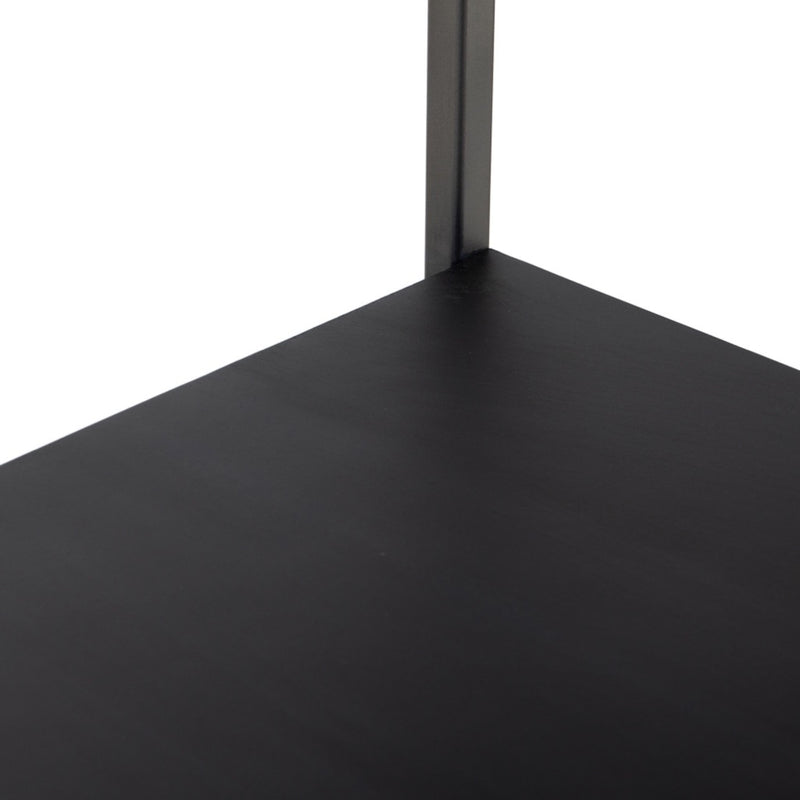 Trey Modular Wide Bookcase Black Wash Poplar Shelving Detail 223961-002