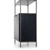 Trey Modular Wide Bookcase Black Wash Poplar Angled View 223961-002