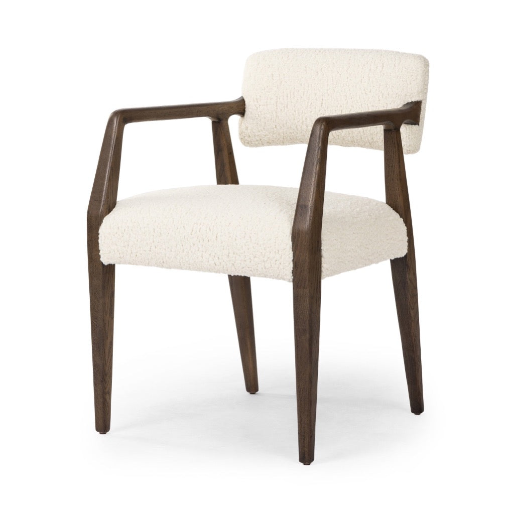 Four Hands Tyler Dining Armchair - Sheepskin Natural