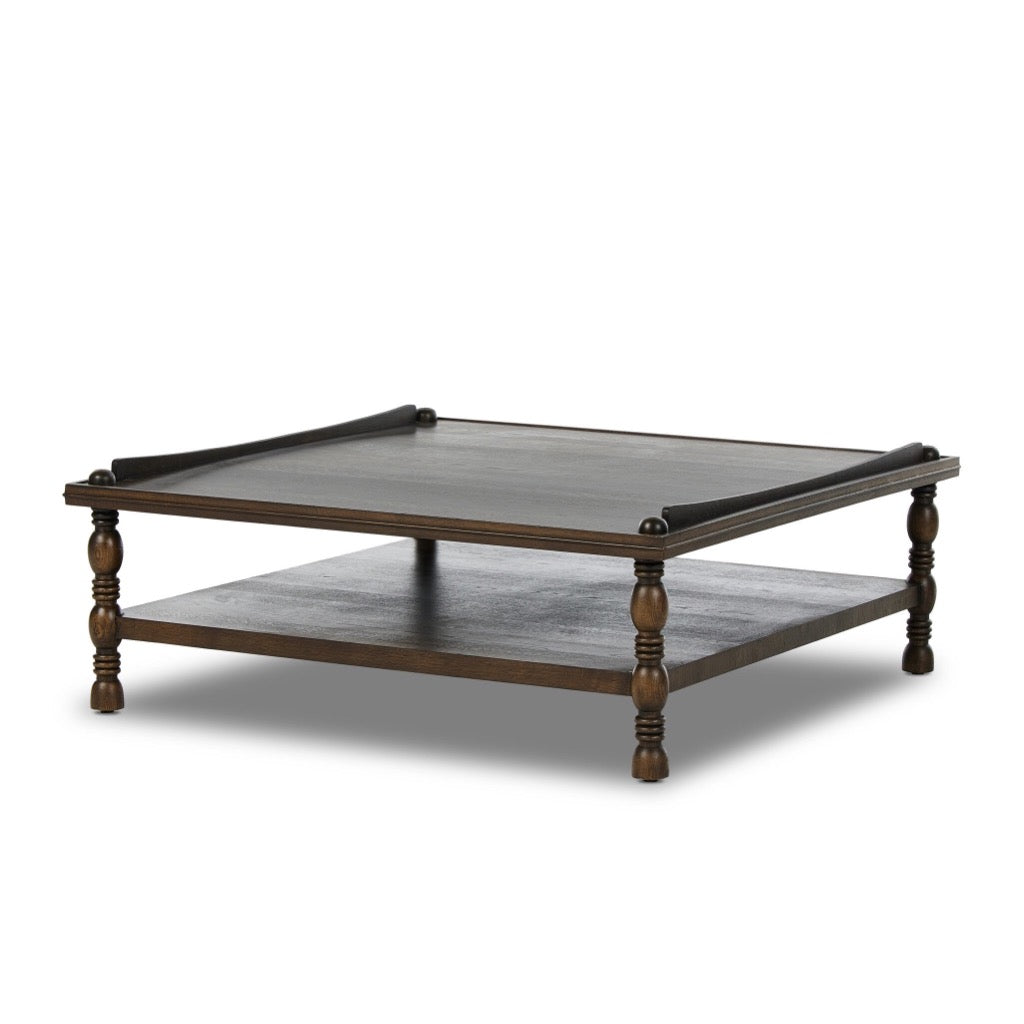 【スクエアルーツ】 QUATTRO COFFEE TABLE RAW OAK Four Hands Umair Coffee Table - Espresso Oak Veneer