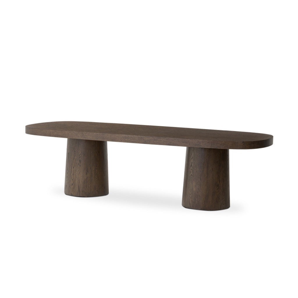 Four Hands Valen Dining Table - Rustic Brown Oak Veneer – Artesanos ...