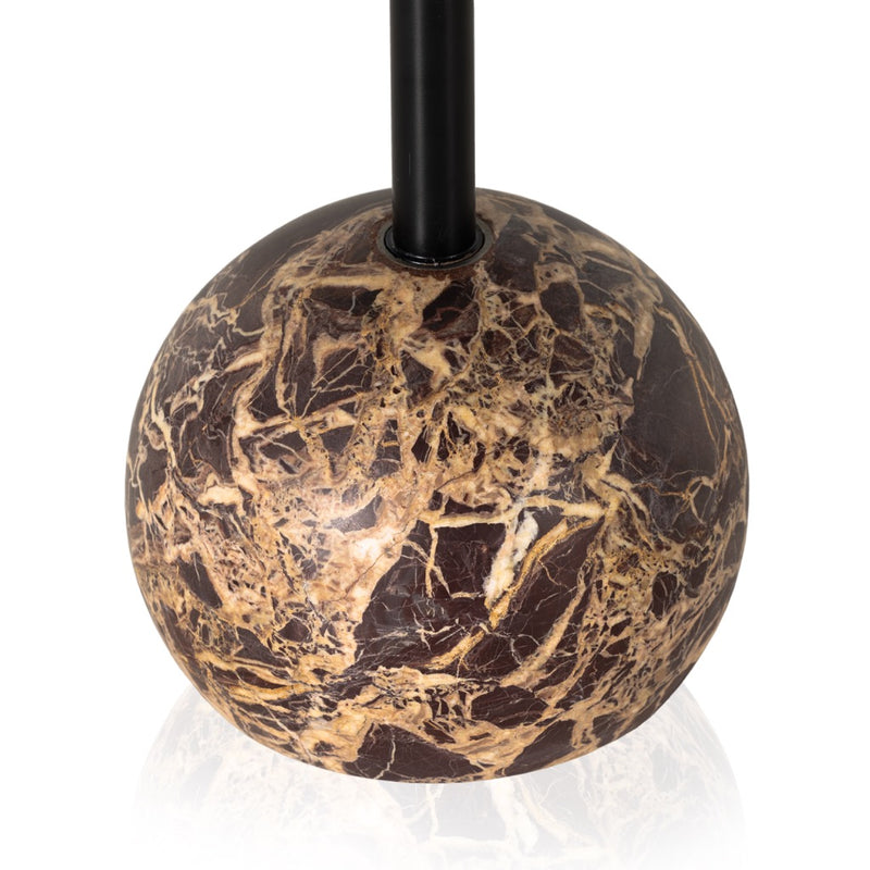 Viola Accent Table Merlot Marble Round Base 224056-004