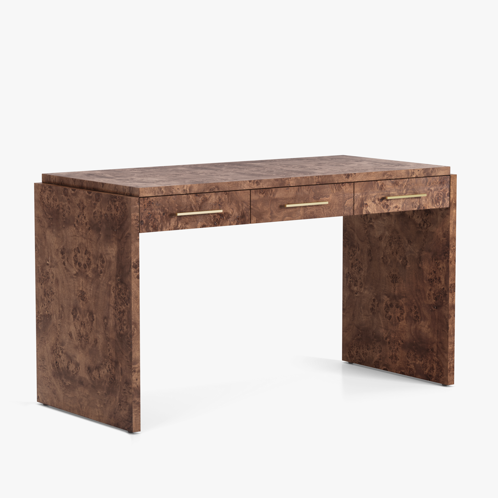 Co.House Designs Wesley Burl Desk - Dark Brown