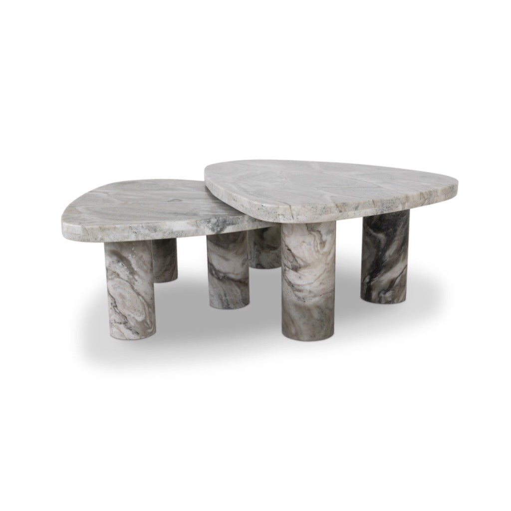Four Hands Zion Nesting Coffee Table Set - Sage Onyx
