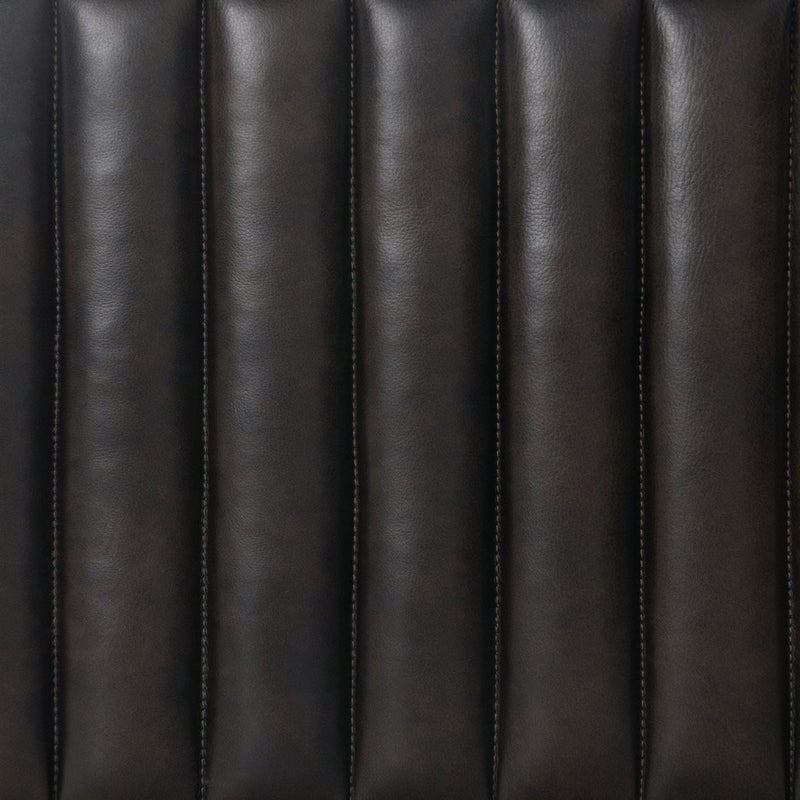 Augustine Ottoman Top Grain Leather Detail