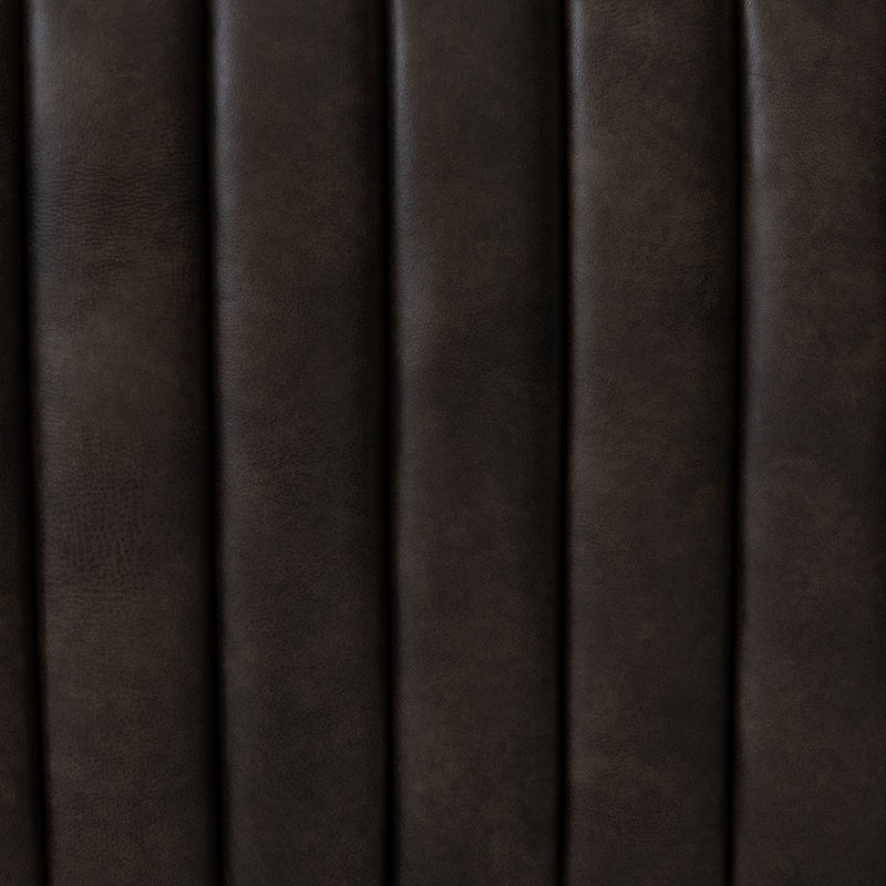 Augustine Dark Leather Sofa - Deacon Wolf Leather Detail