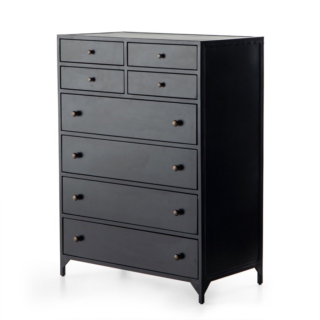 Four Hands Belmont 8 Drawer Tall Dresser - Black Four Hands Belmont 8 Drawer Tall Dresser - Black