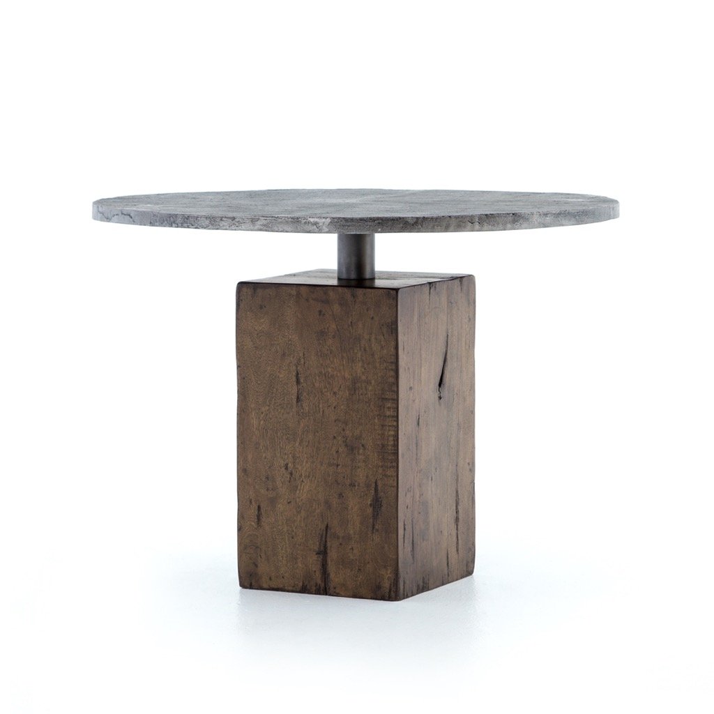 Boomer Bistro Table - Light Gunmetal | Four Hands