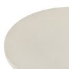 Bowman Outdoor End Table White Concrete Rounded Tabletop Edge 105430-003
