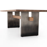 Brennan Dining Table angled intersecting beam view