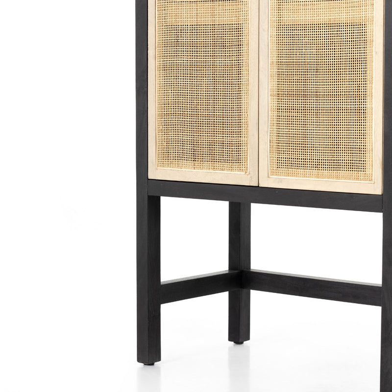 Caprice Narrow Cabinet Cane Front Paneling Four Hands