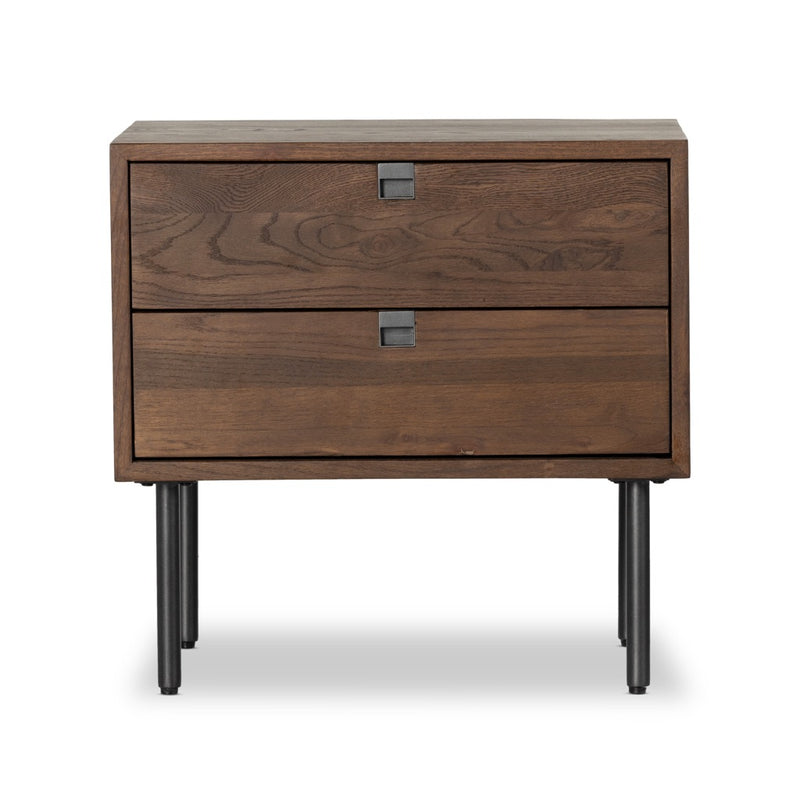 Four Hands Carlisle Nightstand Russet Oak Front View