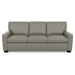 Carson Three Seat Leather Sofa by American Leather in Bali Gravel