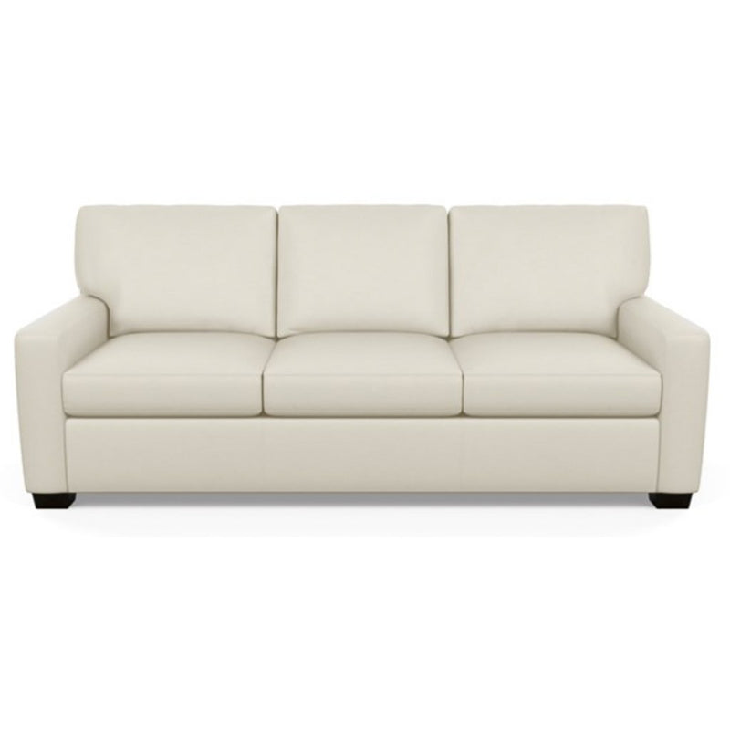 Carson Three Seat Leather Sofa by American Leather in Capri Sand Dollar