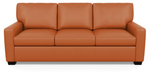Carson Three Seat Leather Sofa by American Leather in Capri Sunrise