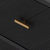 Caspian 6 Drawer Dresser-Black Ash close up single drawer hardware satin brass