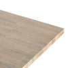 Clarita Dining Table - White Wash Mango close up of table top edge