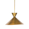 Four Hands Clement Large Pendant Burnt Brass Front Facing View