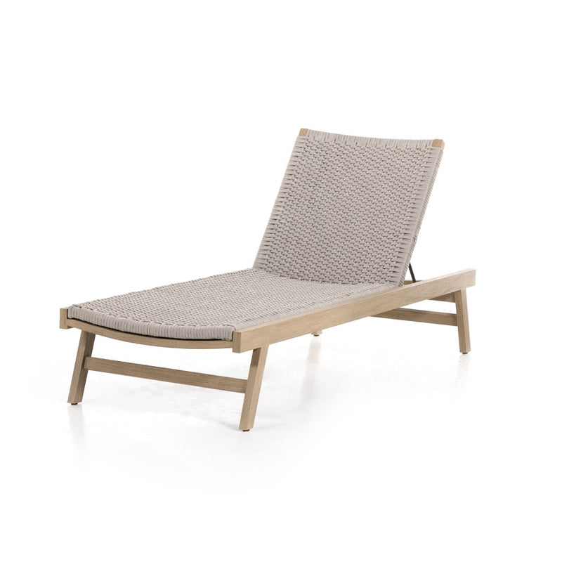 Delano Outdoor Chaise full angled view of right side