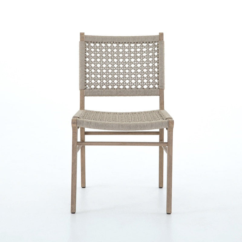 Delmar Outdoor Dining Chair - Washed Brown Front View