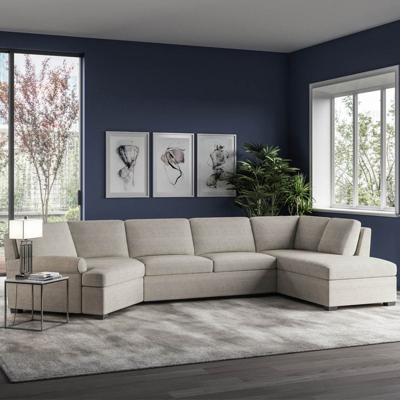 Gaines Sectional Comfort Sleeper Sofa by American Leather